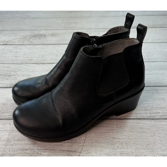 Alegria Women’s Caiti Ever Black Nappa Ankle Boot Leather Zip Heeled Size EU 40 - Picture 1 of 8